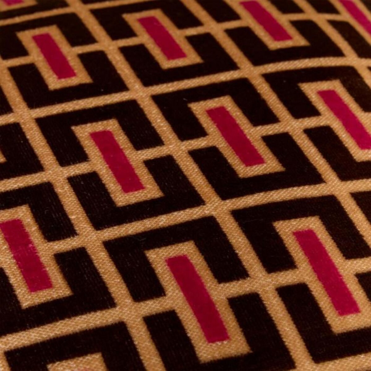 ATMOSPHERA Coussin en Velours Jacquard  Belli  40x40cm Multicolore