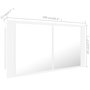 Voir la diapositive 6 : VIDAXL Armoire salle de bain a miroir LED Blanc 100x12x45 cm Acrylique