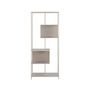 Voir la diapositive 3 : LISA DESIGN Anthea - étagère filaire métal avec plaquage en effet bois blanchi - 77 cm - gris