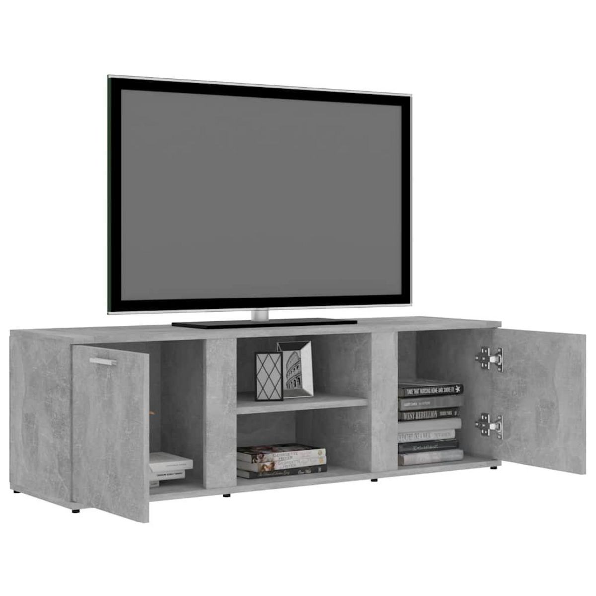 VIDAXL Meuble TV Gris beton 120x34x37 cm Bois d'ingenierie
