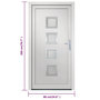 Voir la diapositive 6 : VIDAXL Porte d'entree Blanc 88x200 cm PVC