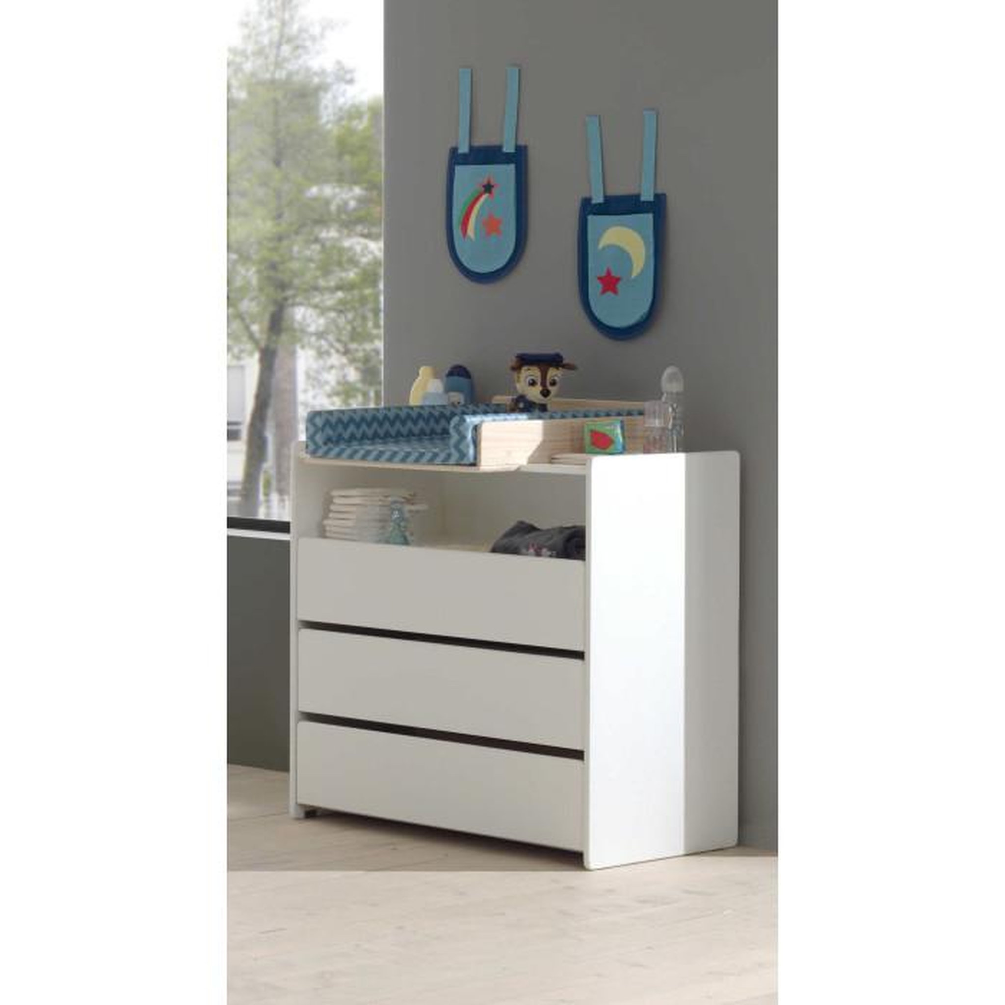 Voir la diapositive 5 : Paris Prix Pack - Commode & Plan à Langer  Kiddy  90cm Blanc