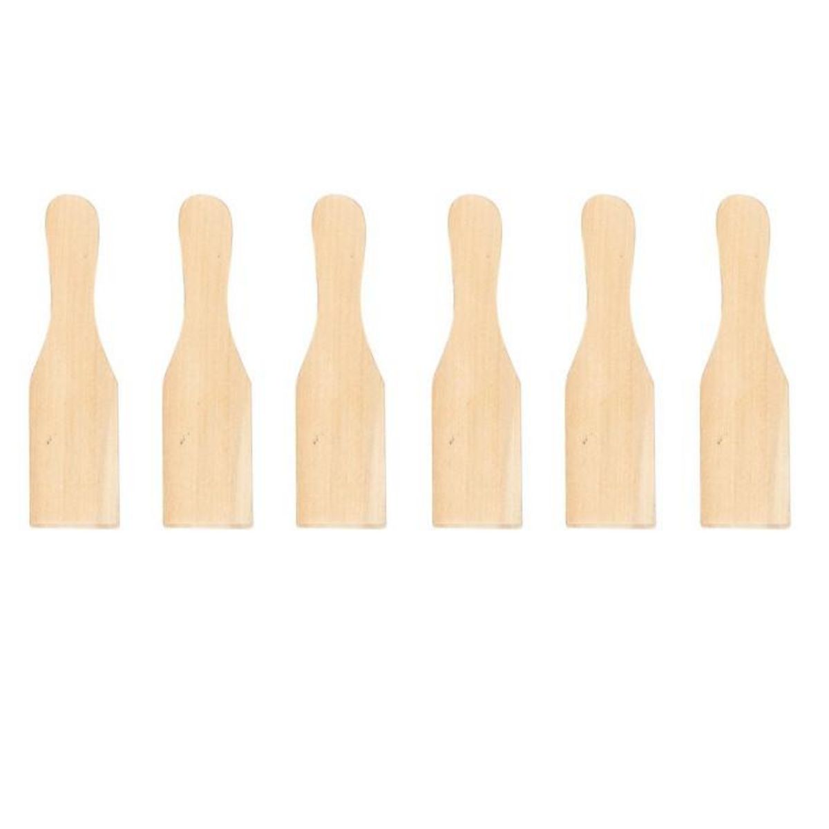 Paris Prix Lot de 6 Spatules à Raclette  Convi  15cm Naturel