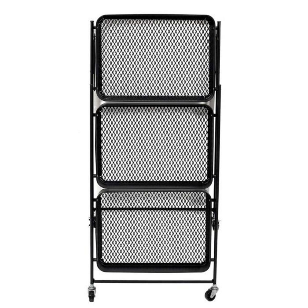 Paris Prix Desserte de Cuisine Design  Pliante  77cm Noir