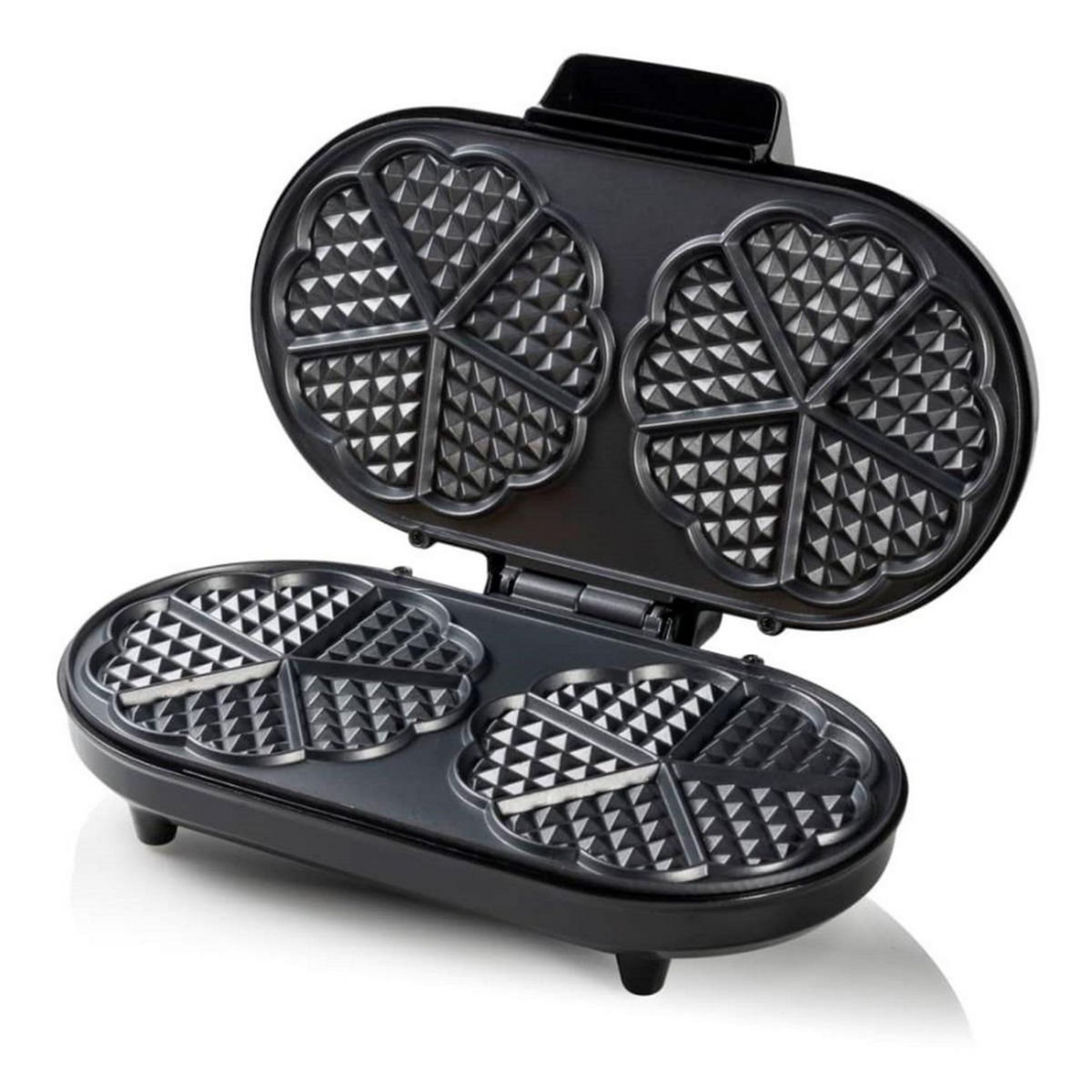 Bestron Gaufrier forme de 10 coeurs 1200w noir/argent - ADWM730S