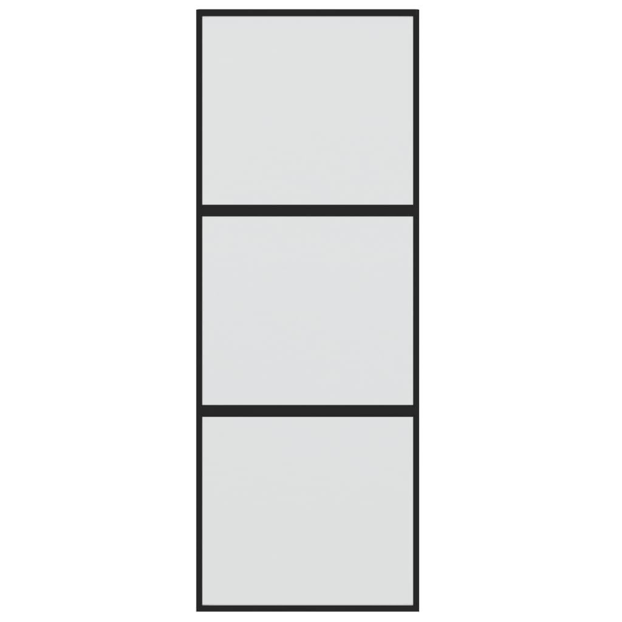 Voir la diapositive 4 : VIDAXL Porte coulissante noir 76x205 cm verre trempe aluminium