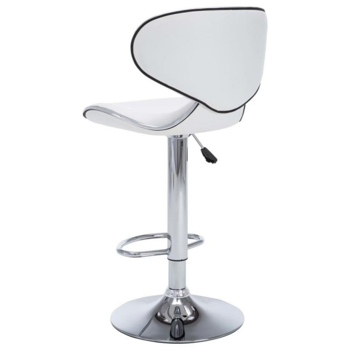 VIDAXL Tabourets de bar 2 pcs blanc similicuir