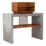 Paris Prix Meuble Bas d'Extérieur Avec Gril  Velas  120cm Gris Clair