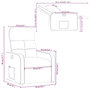 Voir la diapositive 6 : VIDAXL Fauteuil inclinable Creme Tissu