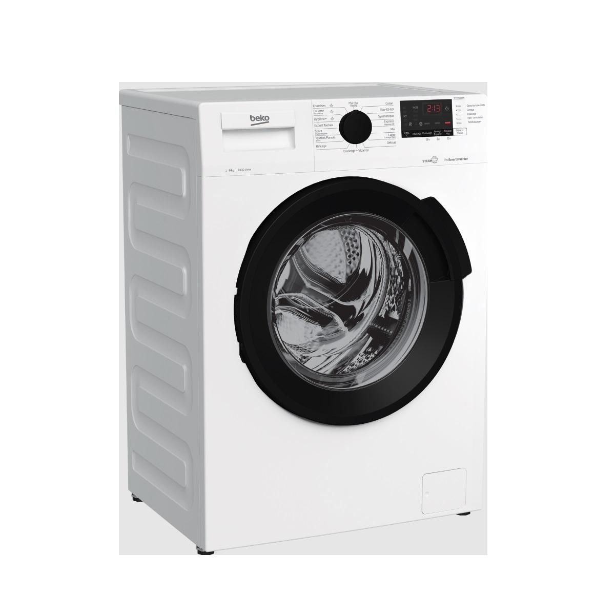 Beko Lave-linge hublot 9 kg 1400 tours/min - WTV94221BW