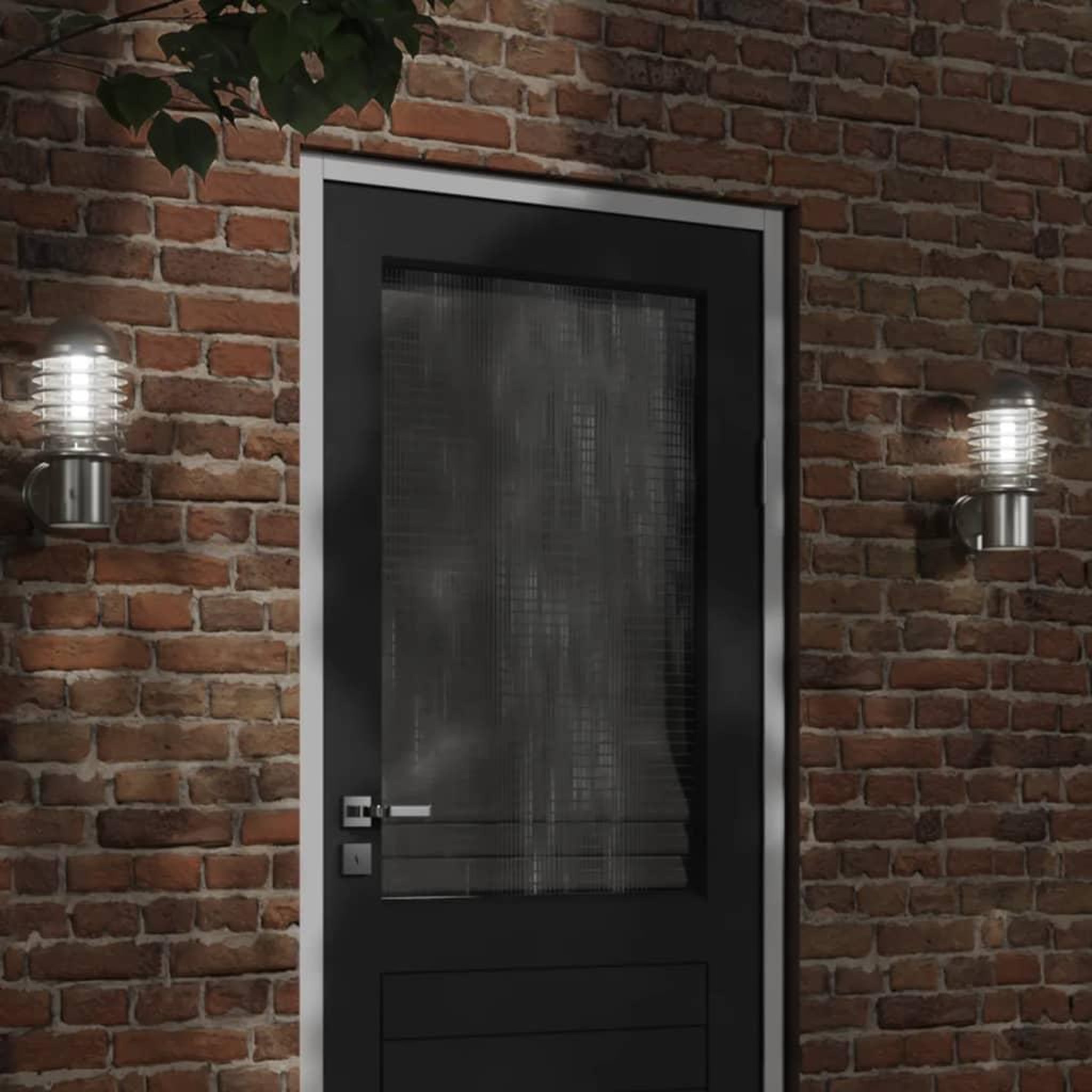 VIDAXL Applique murale d'exterieur argente acier inoxydable