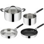 Voir la diapositive 1 : Lagostina Batterie de cuisine Esperta Triply 5 pcs