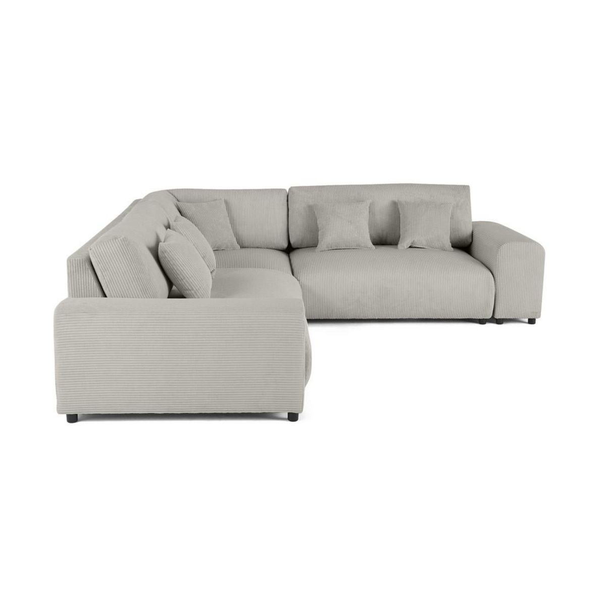 LISA DESIGN Garance - canapé modulable d'angle droit - 5 places - en velours côtelé