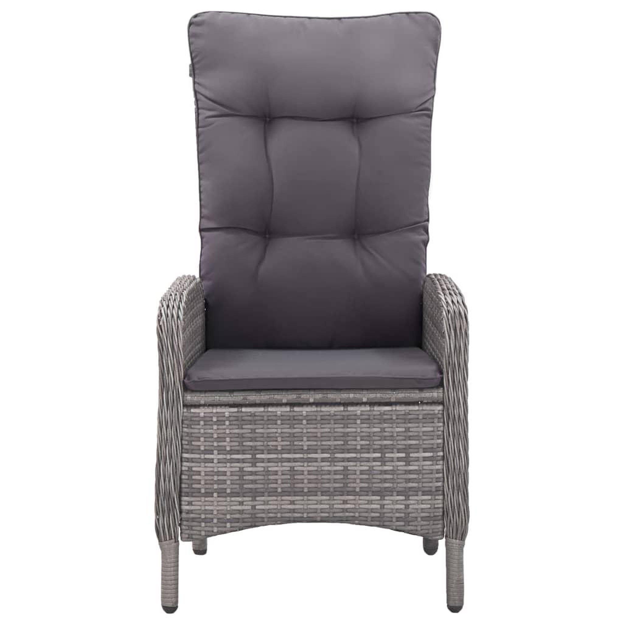 Voir la diapositive 5 : VIDAXL Ensemble a manger de jardin 5 pcs resine tressee et verre gris