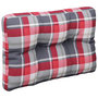 Voir la diapositive 4 : VIDAXL Coussin de palette motif a carreaux rouge 60x40x12 cm tissu