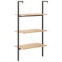 Voir la diapositive 5 : VIDAXL Etagere inclinee 3 niveaux Marron clair et noir 64x35x120,5 cm