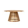 Voir la diapositive 3 : Paris Prix Table de Jardin Ronde en Bois  Tucuman  150cm Naturel
