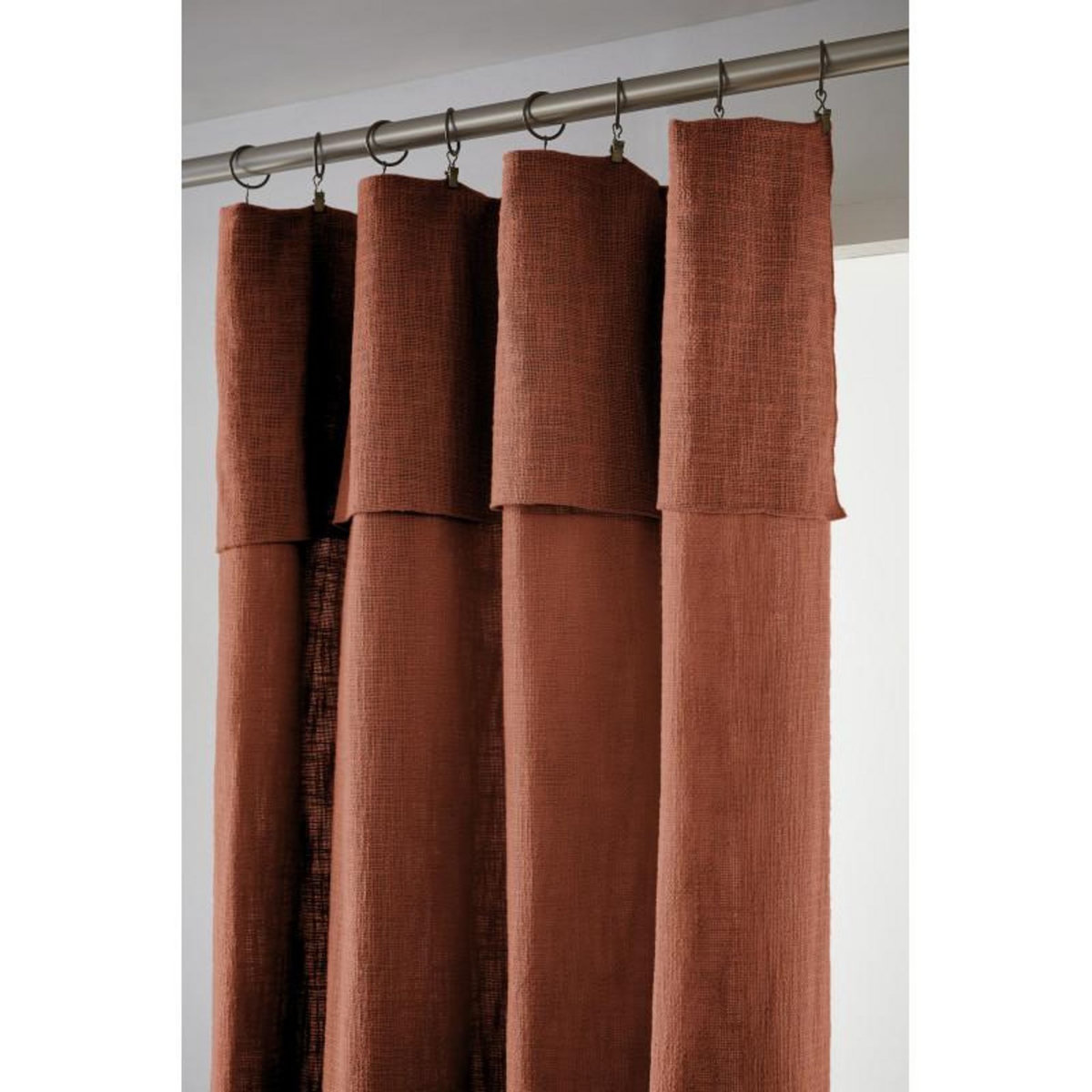 L EFFET PAPILLON Rideau ajustable + 8 anneaux pince  Sixtine  140 x 270 cm -  - 1 Panneau ajustable 140 x 270 cm
