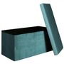 Voir la diapositive 3 : The Home Deco Factory Coffre banc pliable design velours Giulia