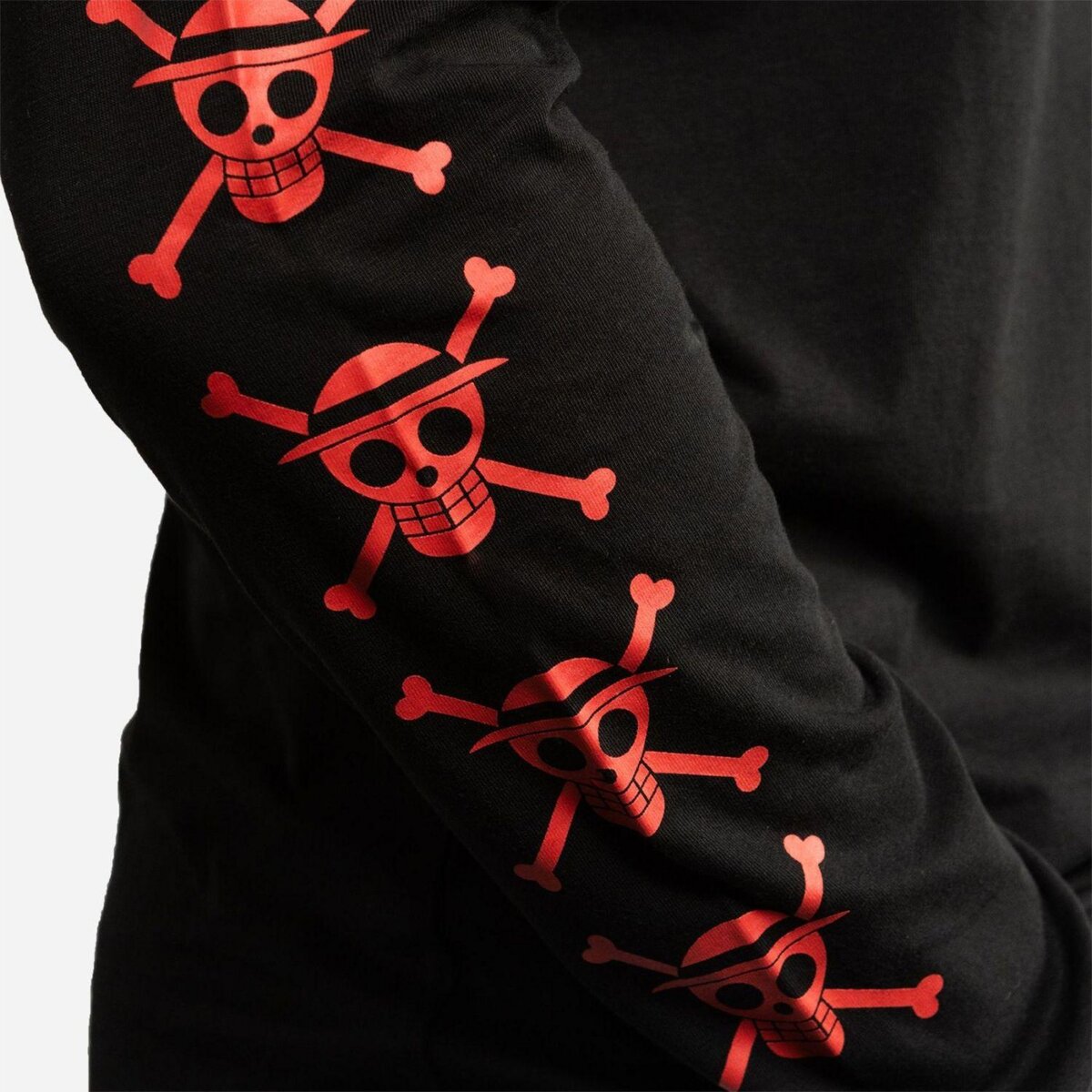 CAPSLAB T-shirt homme manches longues avec print One Piece Luffy