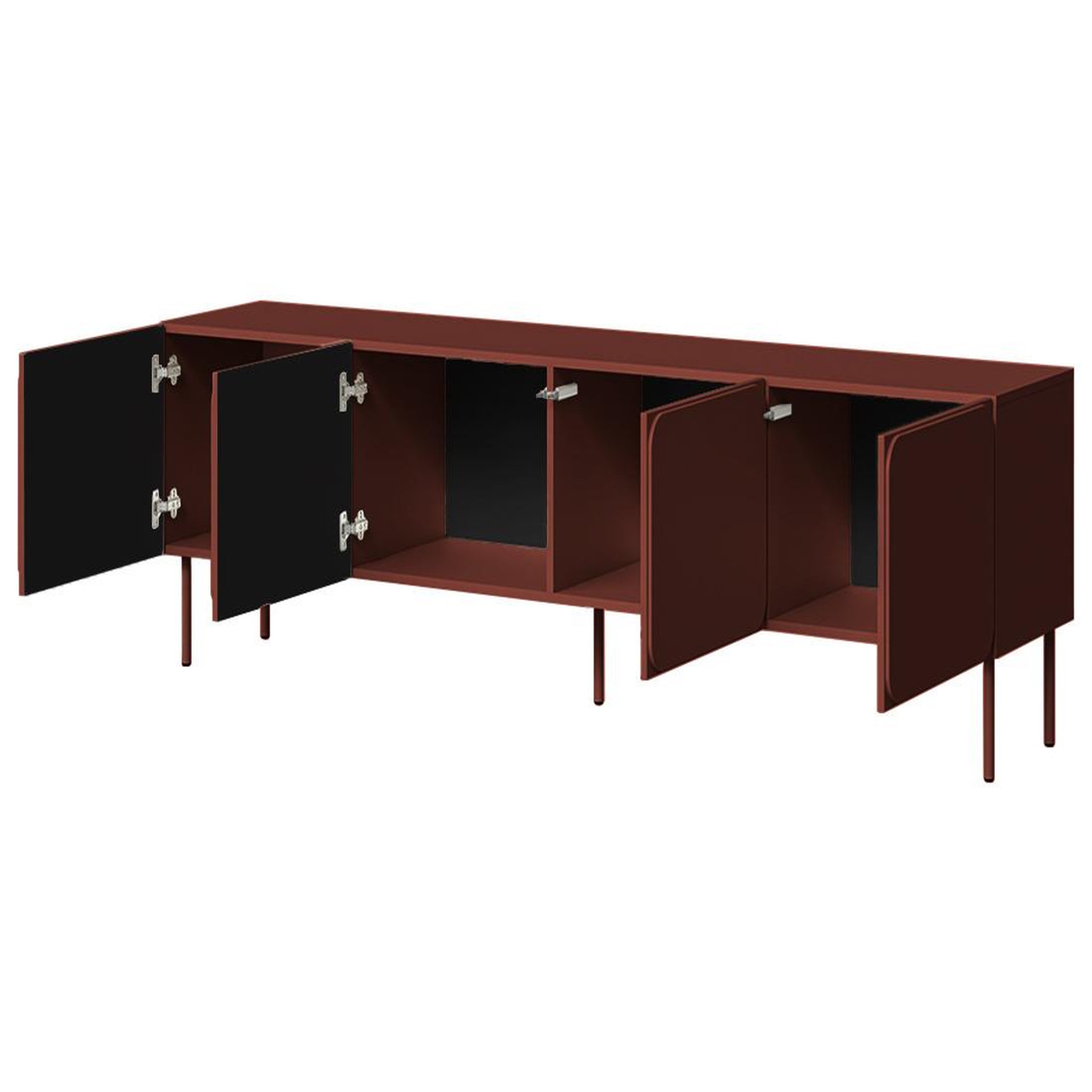 Voir la diapositive 3 : BEST MOBILIER Elvis - meuble tv 200 cm - 4 portes
