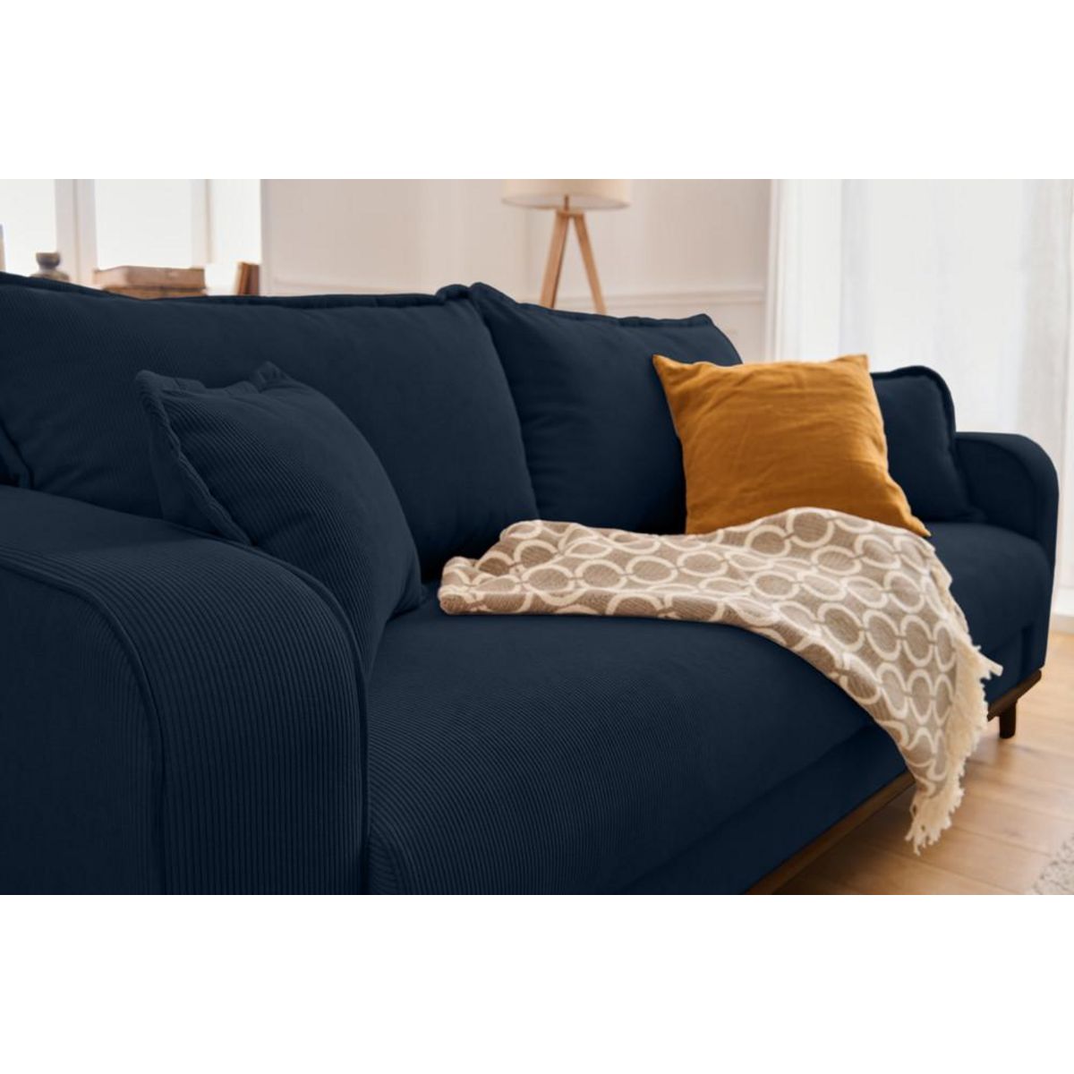 LISA DESIGN Albane - canapé 3 places - en velours côtelé