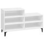 Voir la diapositive 2 : VIDAXL Armoire a chaussure Blanc brillant 102x36x60 cm Bois ingenierie