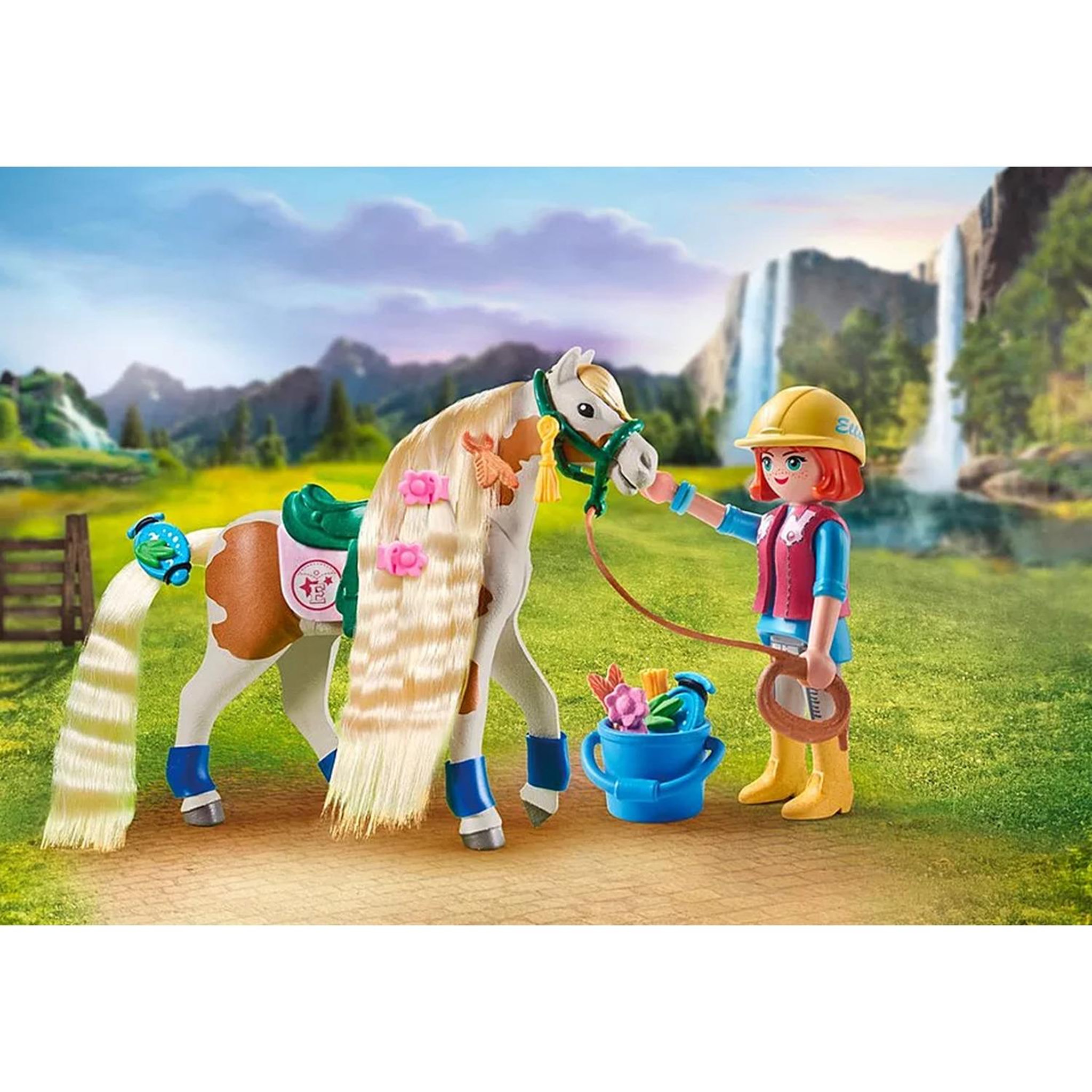 Voir la diapositive 2 : PLAYMOBIL Ensemble de jeu Playmobil Ellie avec cheval à coiffer