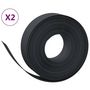 Voir la diapositive 2 : VIDAXL Bordures de jardin 2 pcs noir 10 m 15 cm polyethylene