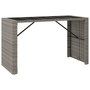 Voir la diapositive 5 : VIDAXL Ensemble de bar de jardin 9 pcs avec coussins gris poly rotin