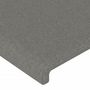 Voir la diapositive 5 : VIDAXL Tete de lit a LED Gris fonce 83x16x118/128 cm Tissu