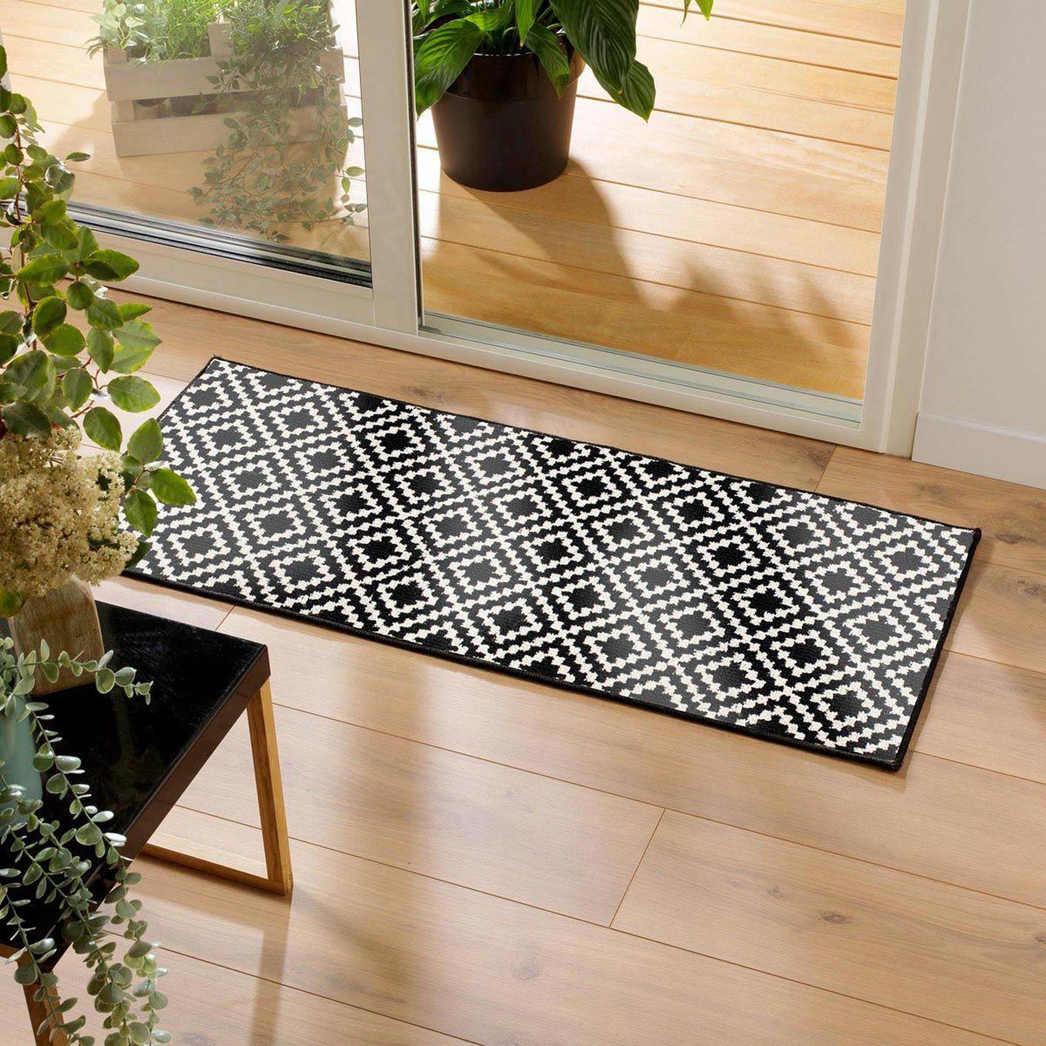 Voir la diapositive 2 : Douceur d'Intérieur Tapis multi-usage tissé  losibi  50x120cm noir