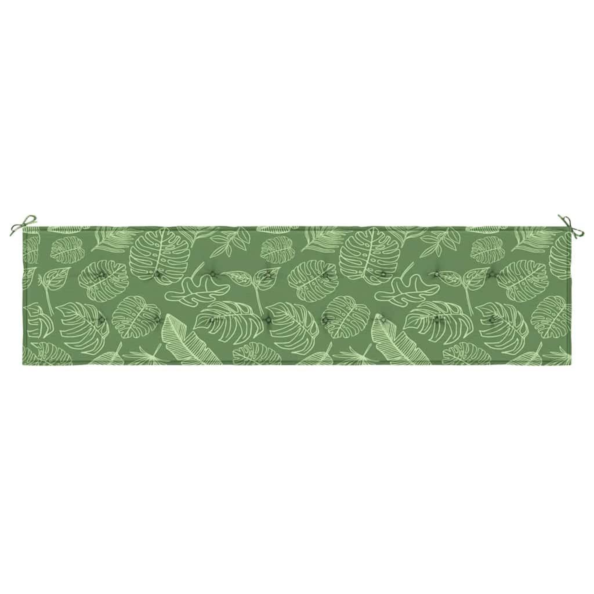 Voir la diapositive 4 : VIDAXL Coussin de banc de jardin motif de feuilles 200x50x3 cm tissu