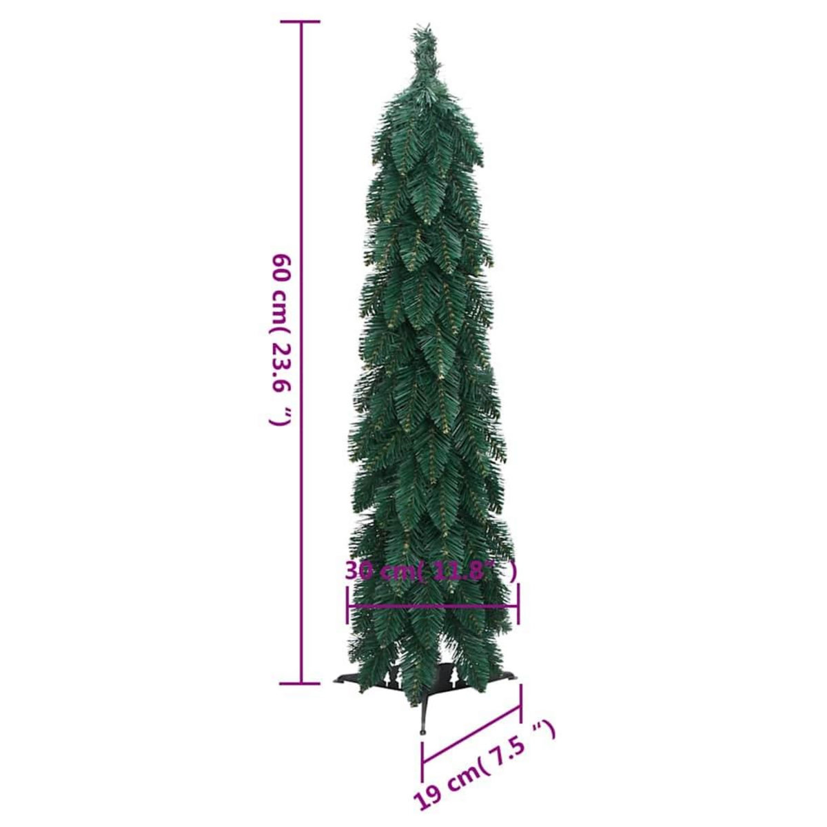 VIDAXL Arbre de Noël artificiel pre-eclaire avec 30 LED 60 cm