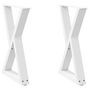 Voir la diapositive 2 : VIDAXL Pieds de table a manger 2pcs blanc 50x(72-73,3)cm acier