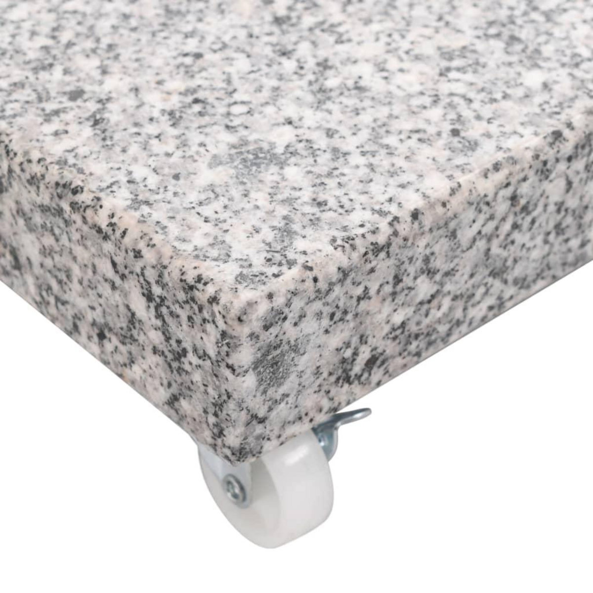 VIDAXL Socle de parasol Granite 30 kg Carre Gris