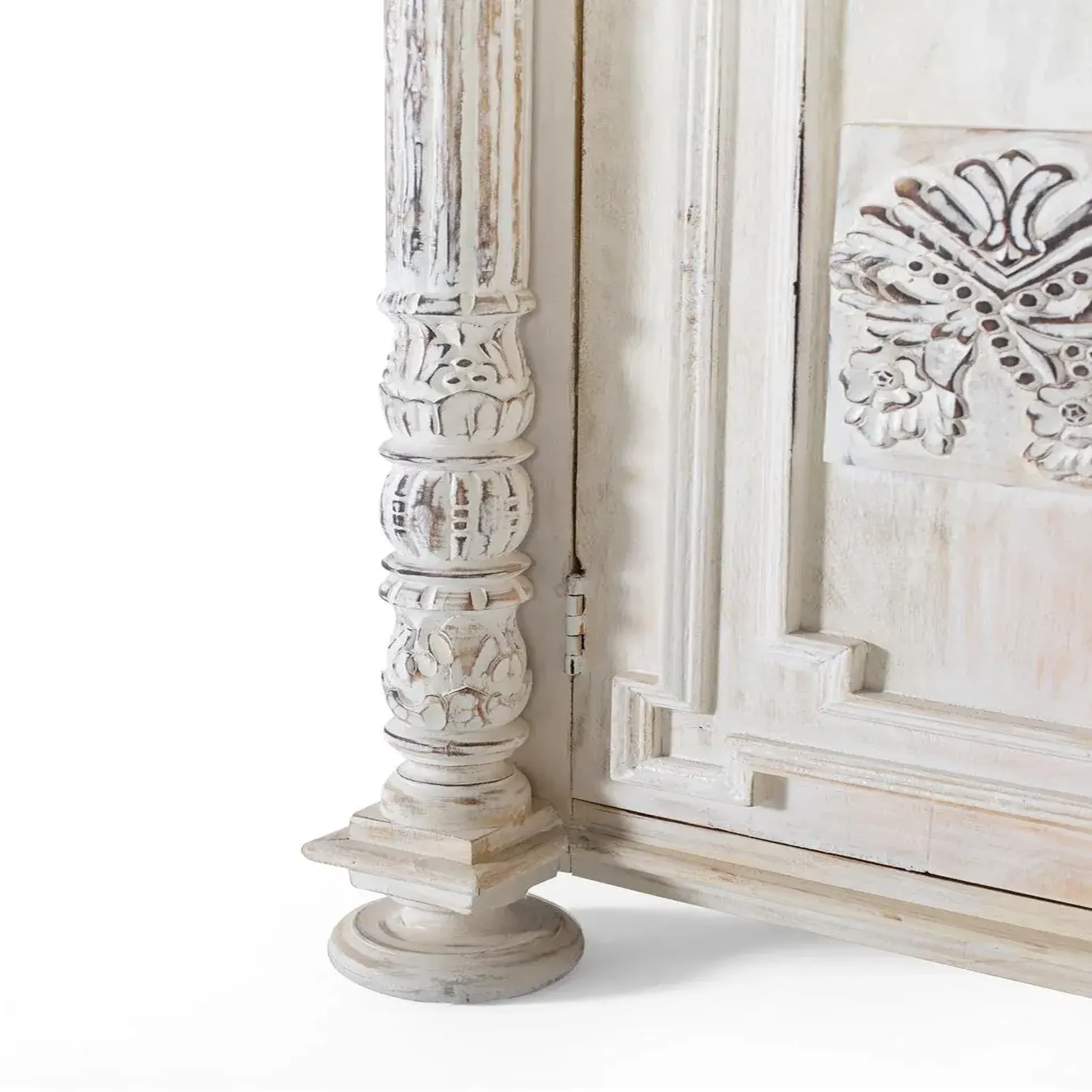 Voir la diapositive 3 : GINER Y COLOMER SL Armoire en bois de manguier 120cm style ethnique vintage