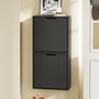 Voir la diapositive 2 : SOBUY Armoire à chaussures Noir 50x19x99 cm FSR204-SCH