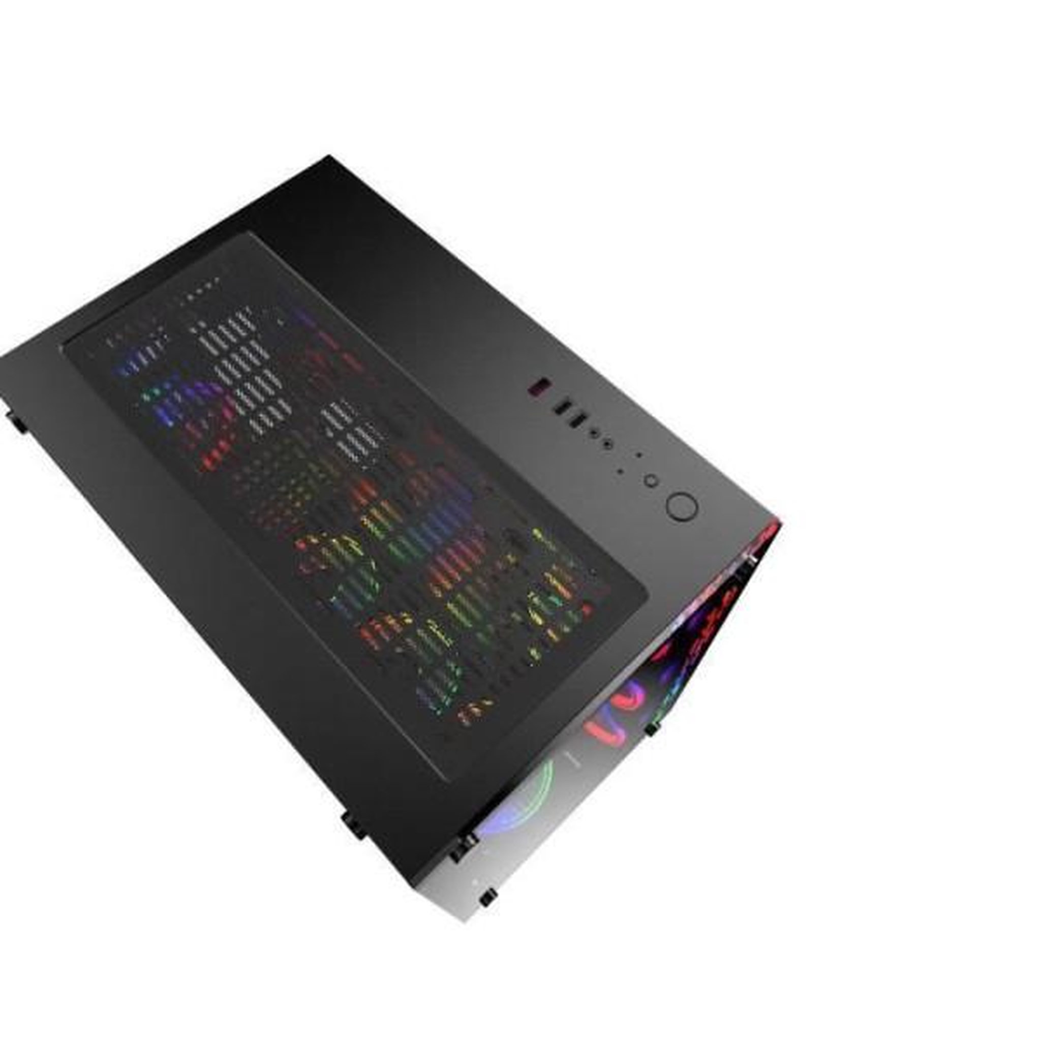 Voir la diapositive 4 : MRED Mred - boîtier pc gamer atx - noir rgb crystal sea
