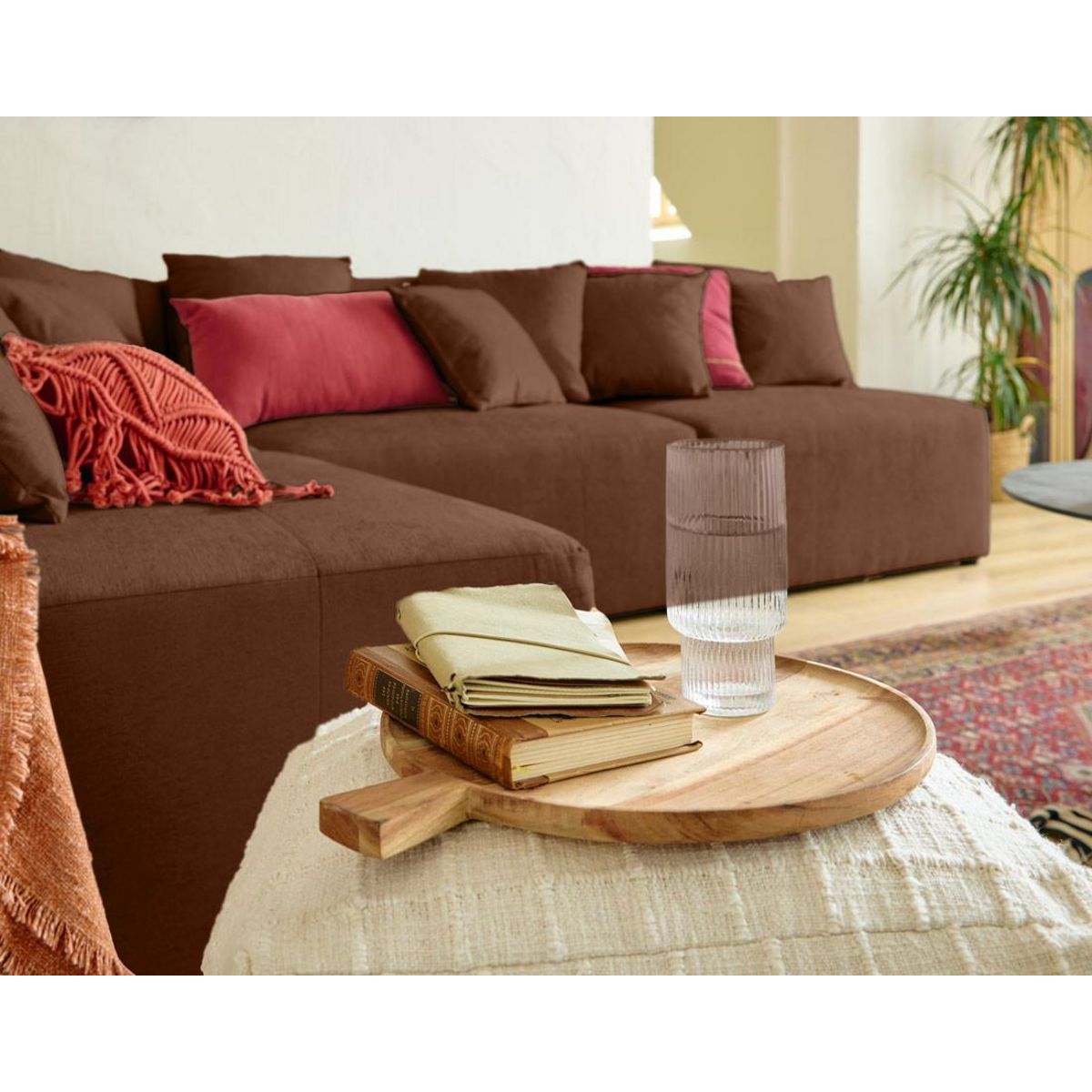 LISA DESIGN Amalfi - canapé modulable d'angle réversible - 4 places - en tissu