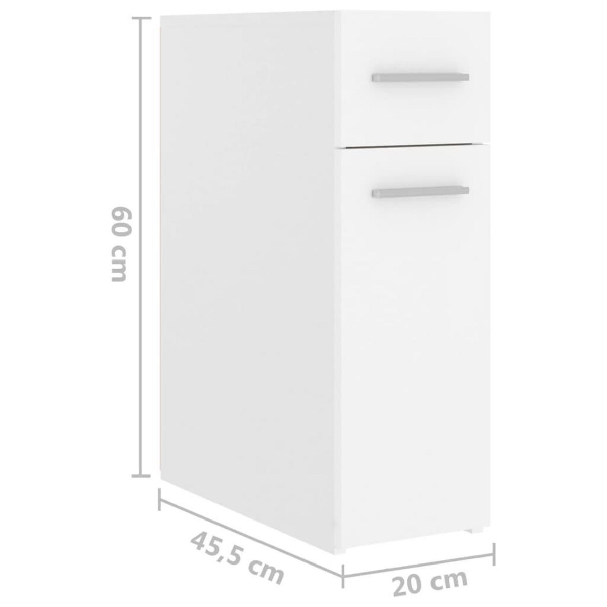 VIDAXL Armoire d'apothicaire Blanc 20x45,5x60 cm Bois d'ingenierie