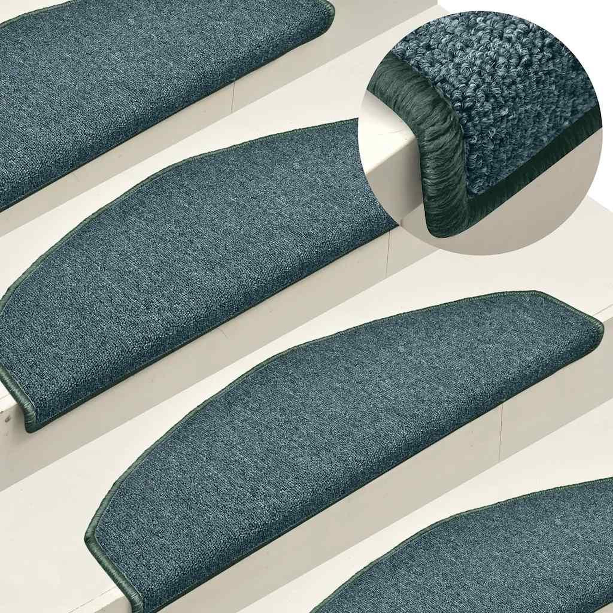Voir la diapositive 5 : VIDAXL Tapis d'escalier 30 pcs vert fonce 65x24x4 cm