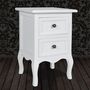 Voir la diapositive 4 : VIDAXL Table de chevet avec 2 tiroirs MDF Blanc