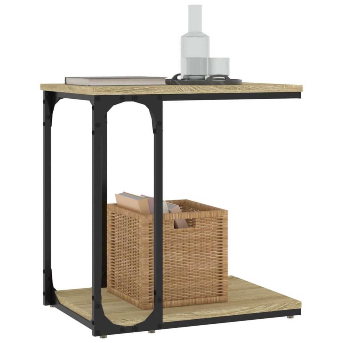 VIDAXL Table d'appoint Chene sonoma 50x35x52 cm Bois d'ingenierie