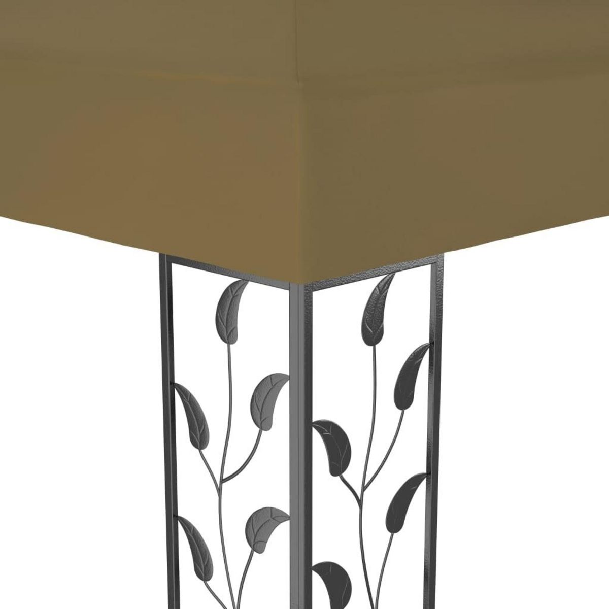 VIDAXL Tonnelle avec double toit 3x4 m Taupe 180 g/m^2