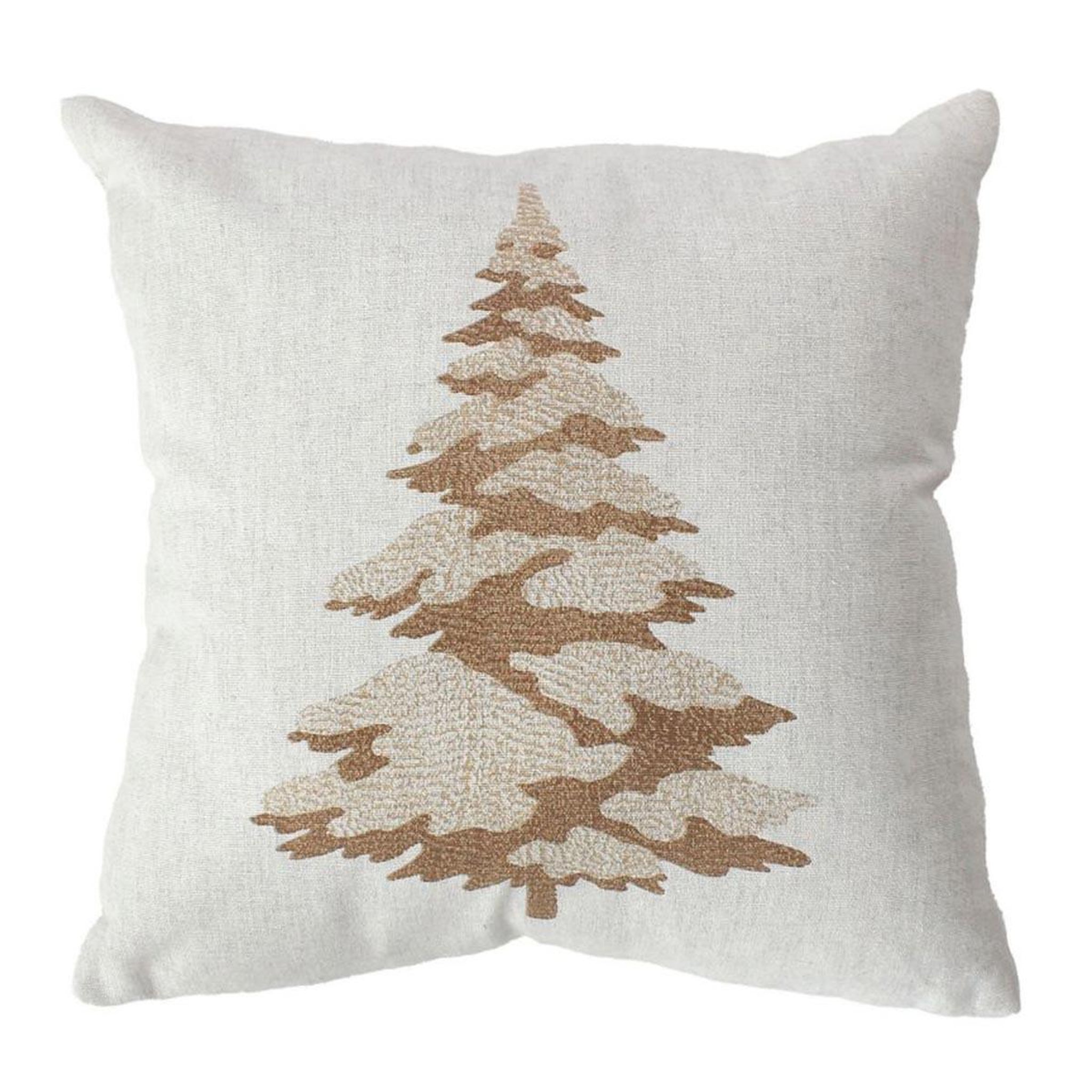 ENJOY HOME Coussin déco de noël  ebène  40x40cm écru & or