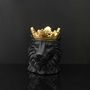Voir la diapositive 5 : Paris Prix Cache-Pot Tête de Lion  Couronne  39cm Noir