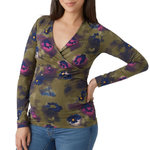 MAMALICIOUS T Shirt Manches  ongues de Grossesse Kaki/ Femme Mamalicious  andrea. Coloris disponibles : Rose