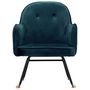 Voir la diapositive 3 : VIDAXL Chaise à bascule Bleu Velours