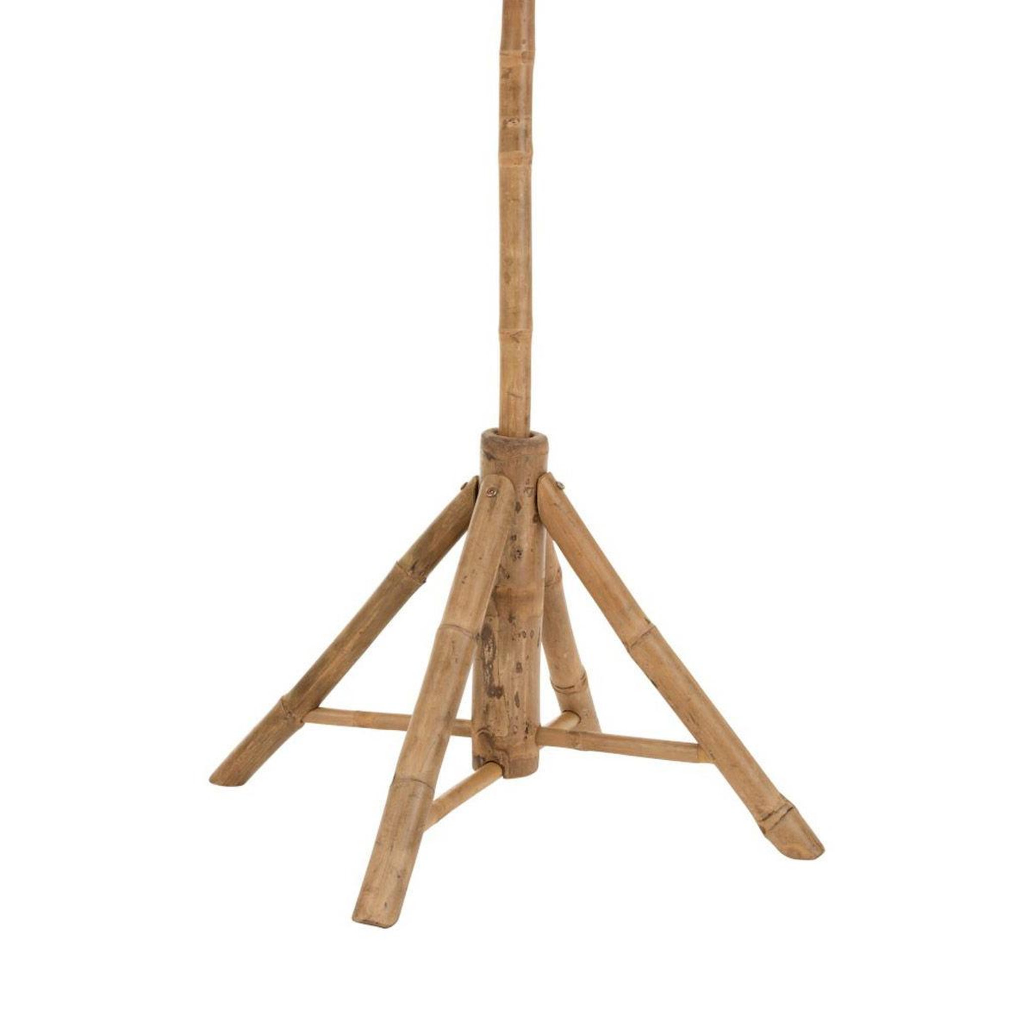 Voir la diapositive 2 : J-LINE Parasol sur pied bambou  paradis  150cm naturel
